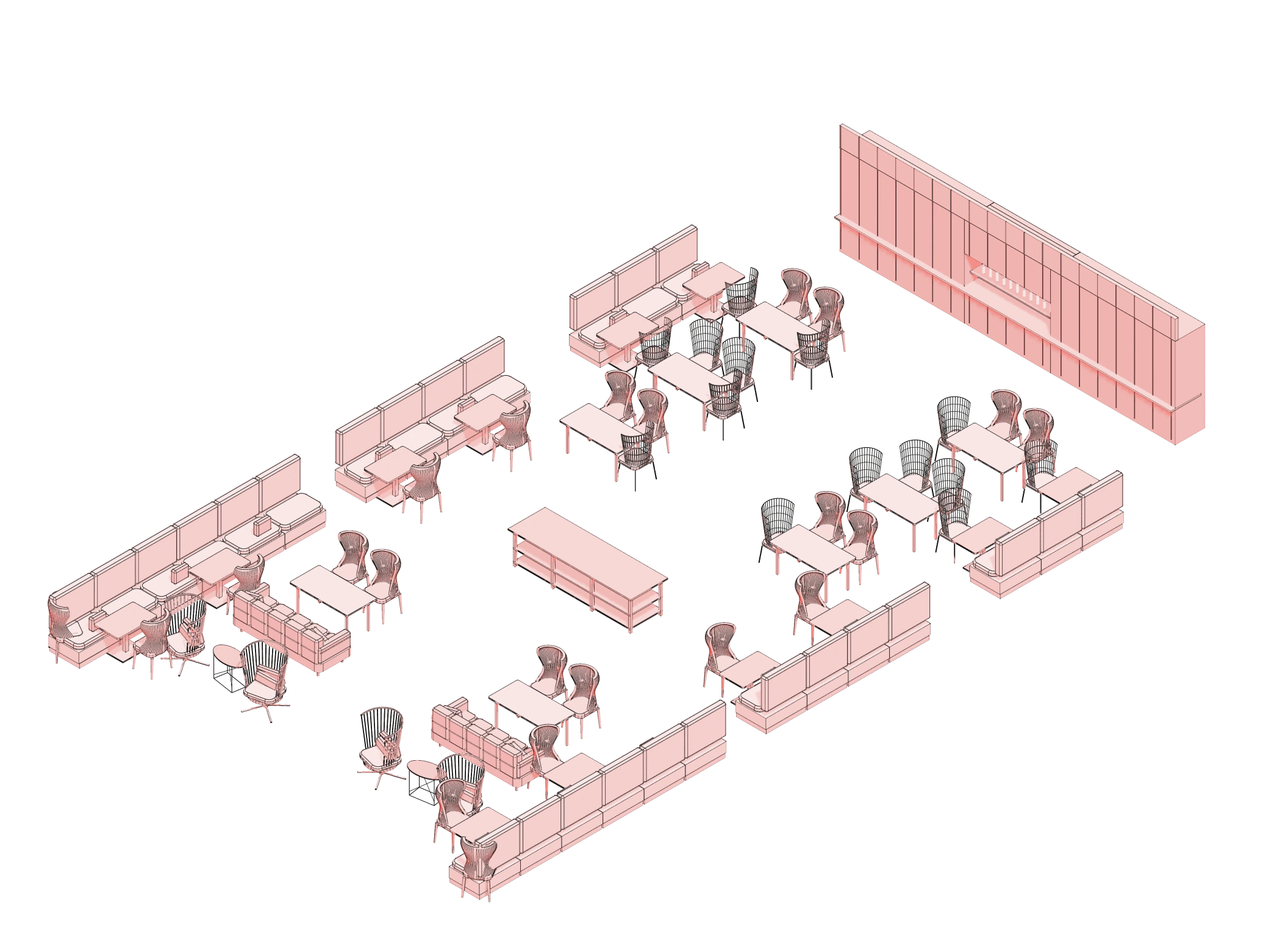 Restaurant furniture layer