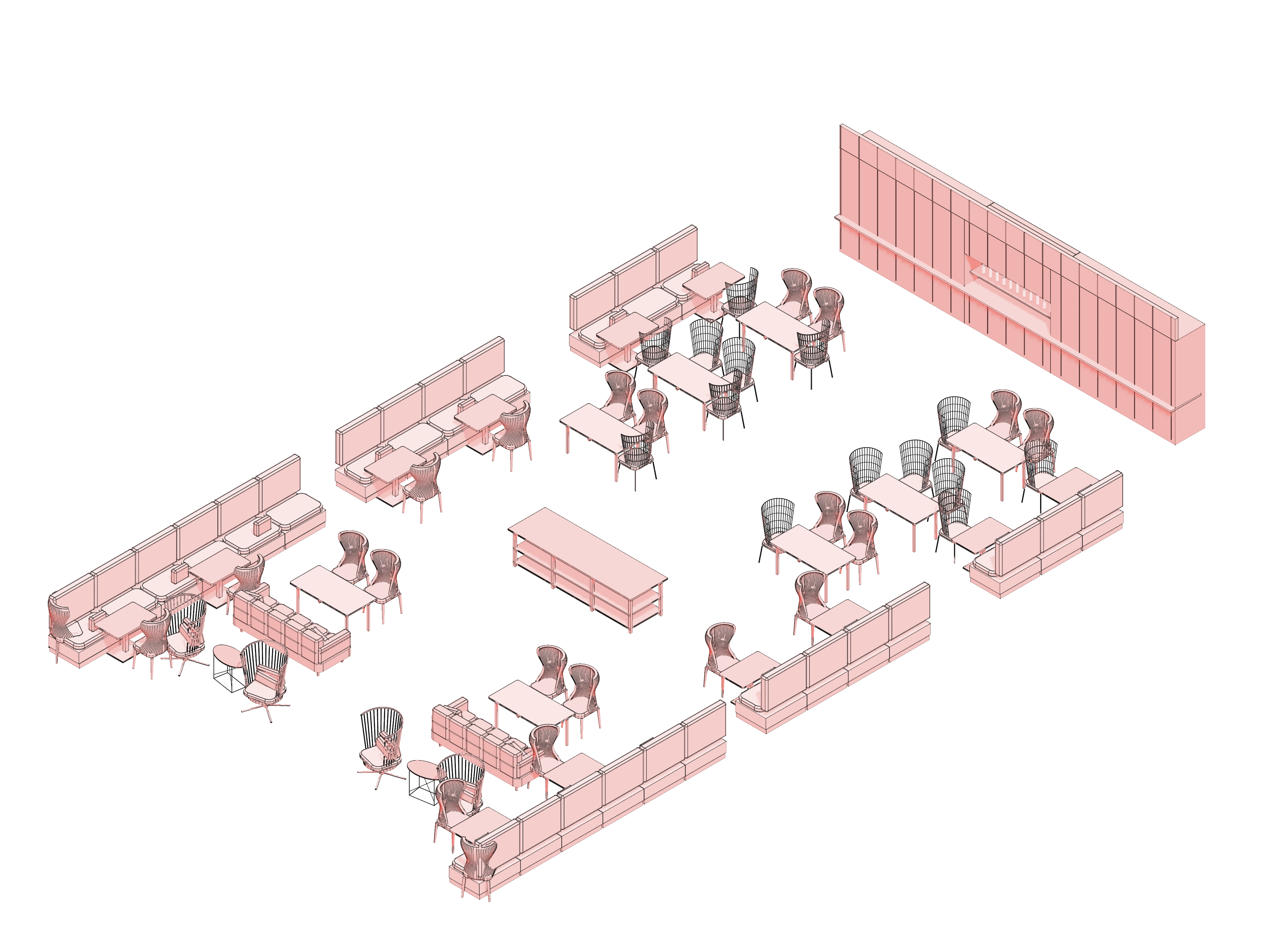 Restaurant furniture layer