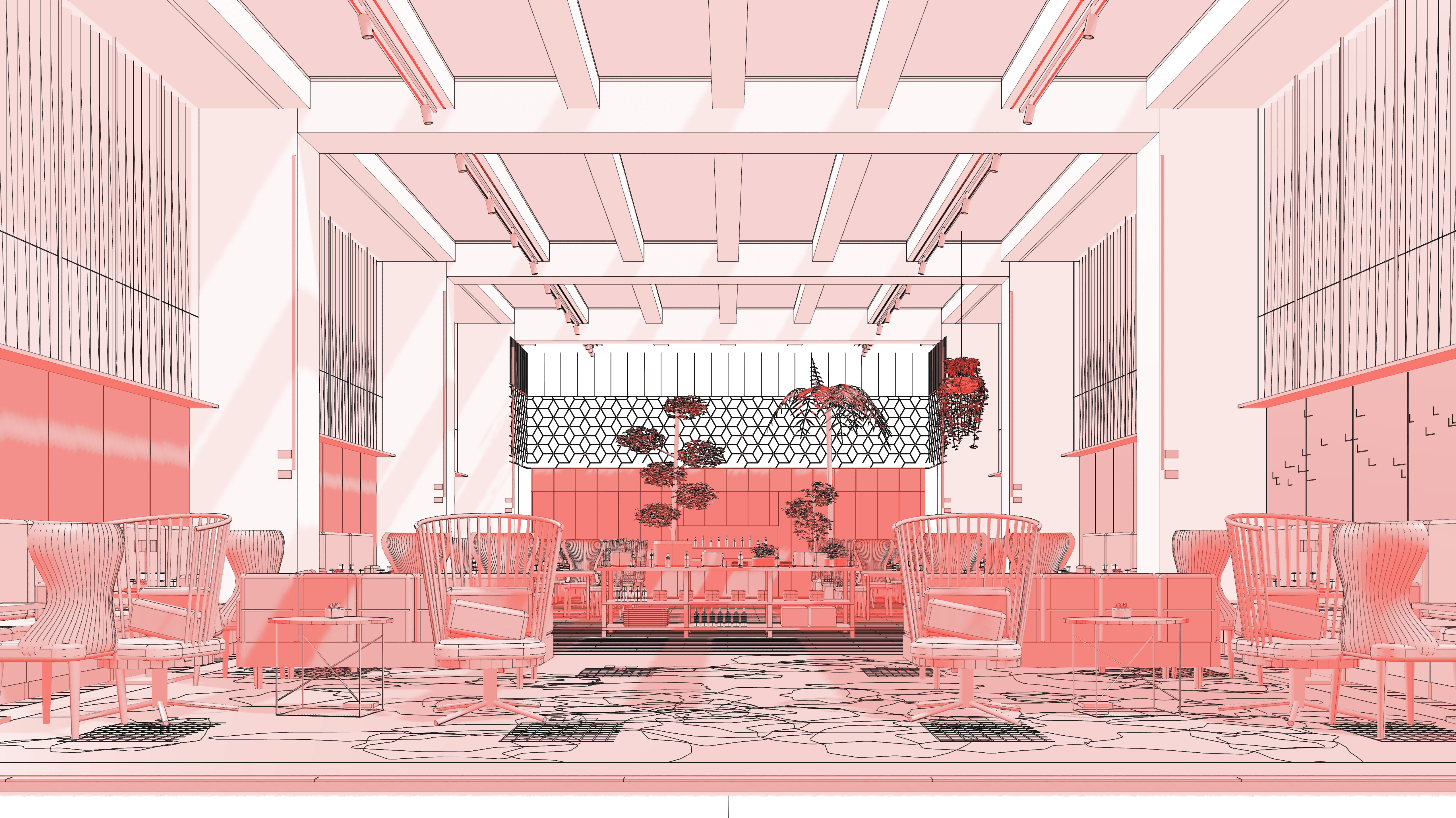 restaurant one point final — exact model in red, pink, white and black